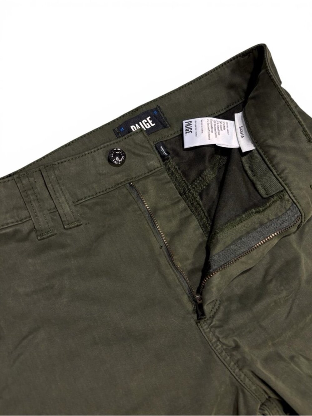 ♥️ PAIGE Sasha Wide Leg Utility Pants High Rise Size 25 - Picture 6 of 11